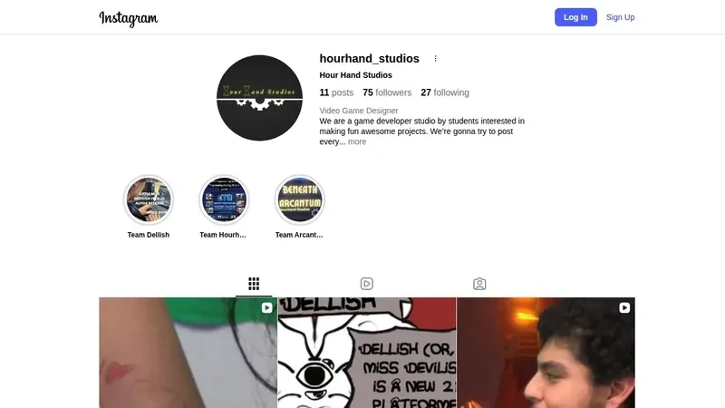 Hourhand Studios Instagram profile