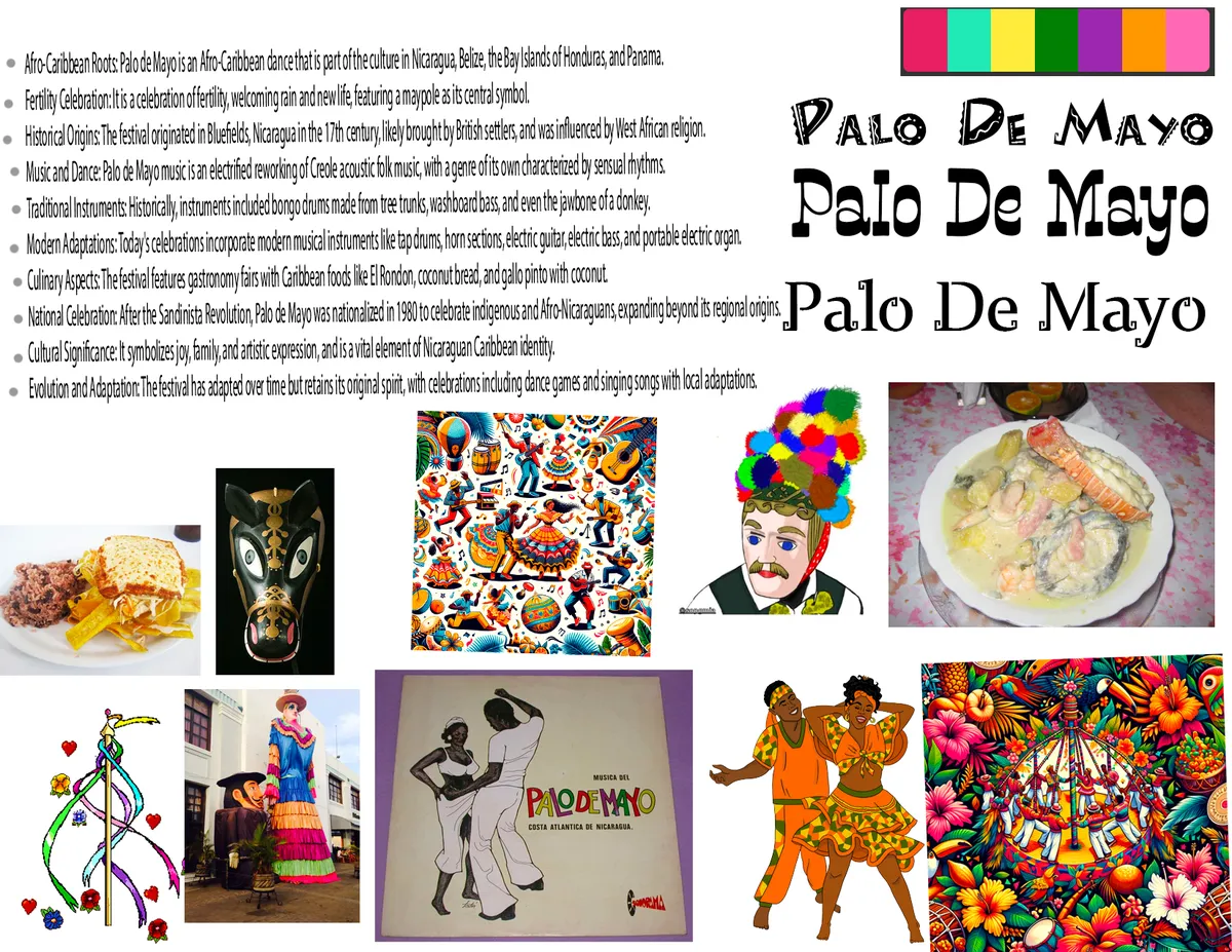 Seasonal mood board pulling together color and type